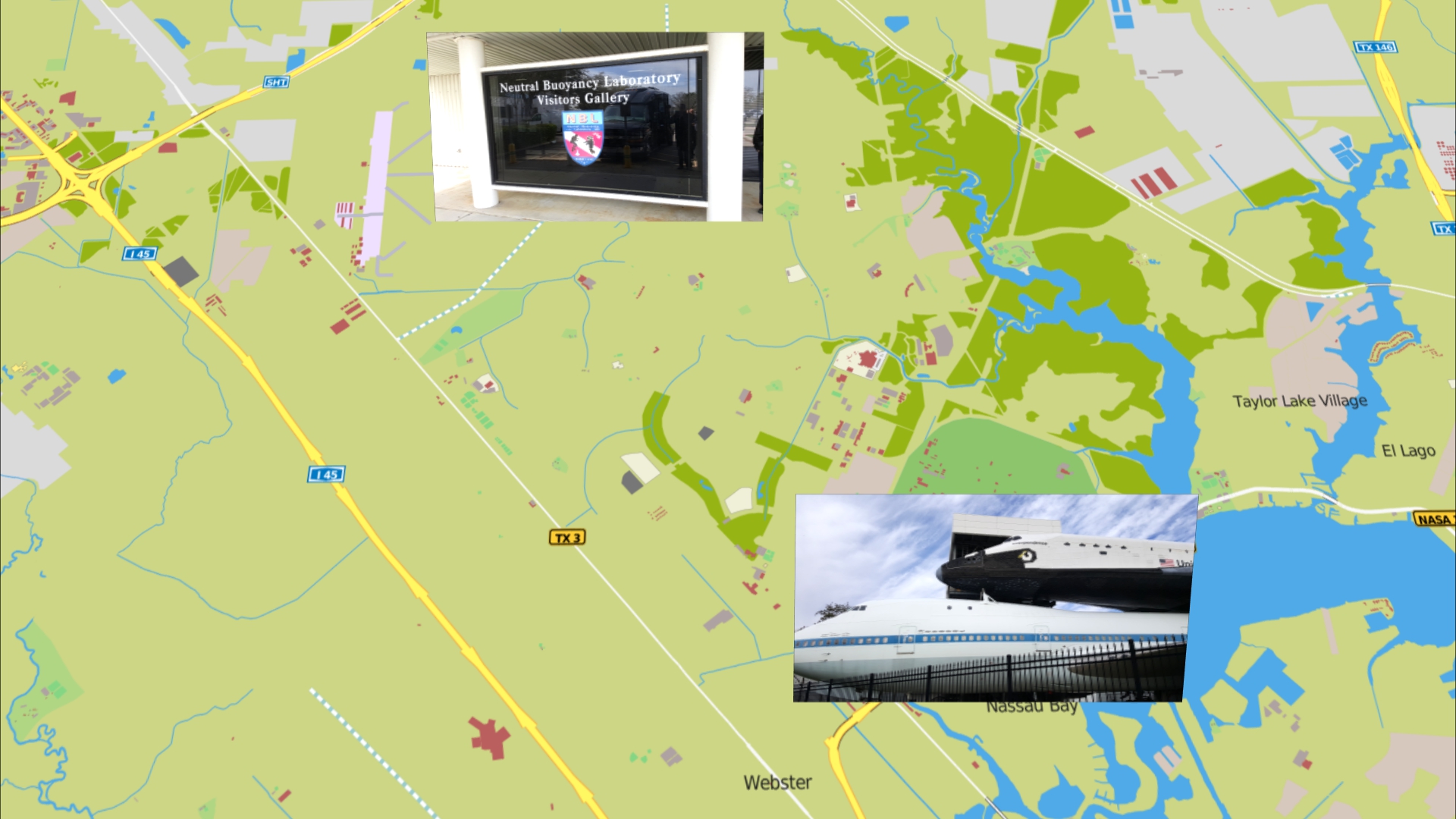 Das NBL liegt etwas nordwestlich vom JSC Das NBL liegt etwas nordwestlich vom JSC